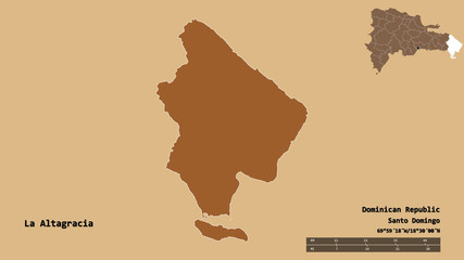 La Altagracia, province of Dominican Republic, zoomed. Pattern