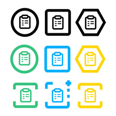 Simple checkerlist icon sign design