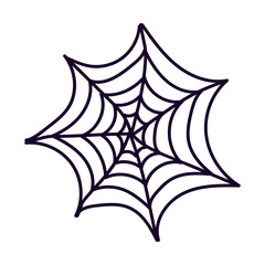 halloween spider net flat style icon