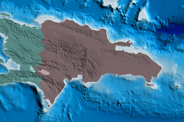 Naklejka premium Dominican Republic neighbourhood. Administrative