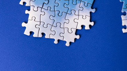 Jigsaw puzzle pieces and business concept