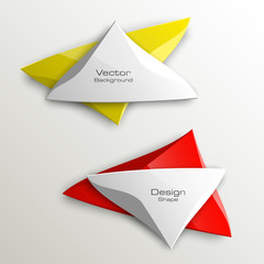 abstract triangle banner set. The two triangle form advertising poster. The flat banner image. Advertising Design shape. label banner tag.