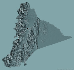 Morona Santiago, province of Ecuador, on solid. Administrative