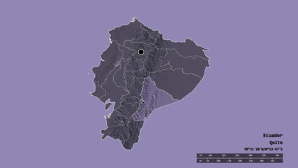 Location of Morona Santiago, province of Ecuador,. Administrative
