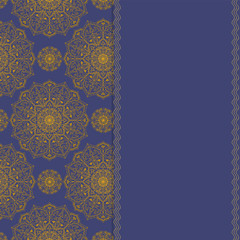 Ethnic ornamental arabesque mandala pattern - vintage banner