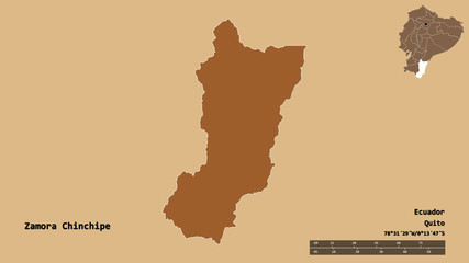 Zamora Chinchipe, province of Ecuador, zoomed. Pattern