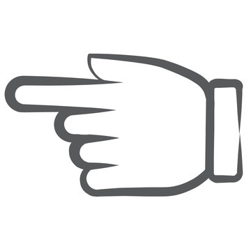 
A vector of pointing left, hand gesture 
