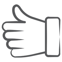
Thumbs up icon style, hand gesture 

