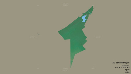 Al Iskandariyah - Egypt. Bounding box. Relief