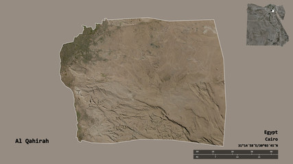 Al Qahirah, governorate of Egypt, zoomed. Satellite