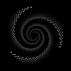 Wandcirkels aluminium Design spiral dots backdrop © amicabel