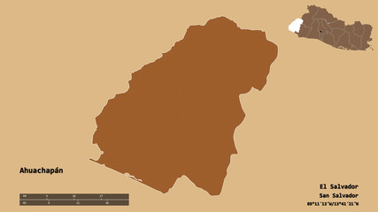 Ahuachapán, department of El Salvador, zoomed. Pattern