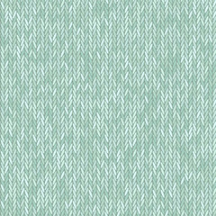 Knit texture green blue color. Vector seamless pattern fabric. Knitting background flat design.