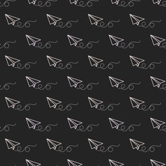 seamless repeat pattern design with paper planes