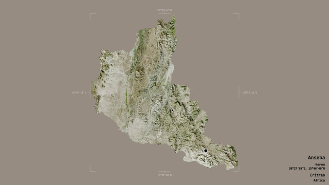 Anseba - Eritrea. Bounding box. Satellite