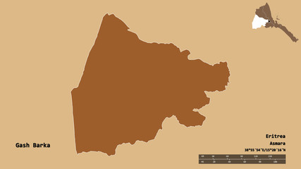 Gash Barka, region of Eritrea, zoomed. Pattern