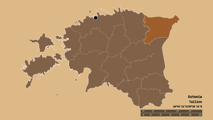 Location of Ida-Viru, county of Estonia,. Pattern