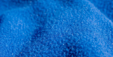 creased blue cotton fabric. background