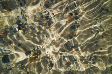 Fototapeta na wymiar Clear and wavy water making a pattern