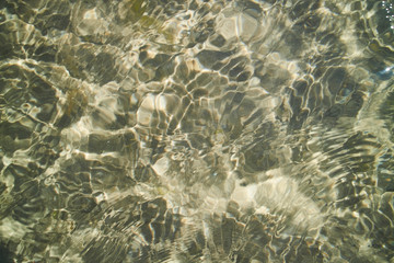 Fototapeta na wymiar Clear and wavy water making a pattern