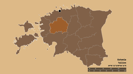 Location of Rapla, county of Estonia,. Pattern
