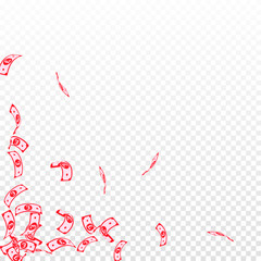 British pound notes falling. Sparse GBP bills on t