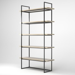 3d illustration of a modern loft-style rack