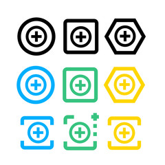 Cross plus medical icon