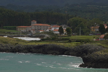 Fototapeta na wymiar Asturias. Cliffs in Barro beach. Llanes,Spain