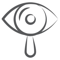 
Doodle icon of monitoring, eye under magnifying glass
