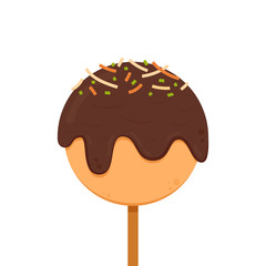 Takoyaki vector. Takoyaki on white background. free space for text.