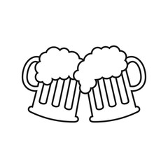 Beer mugs icon