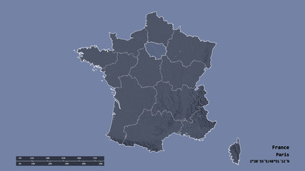 Location of Île-de-France, region of France,. Administrative