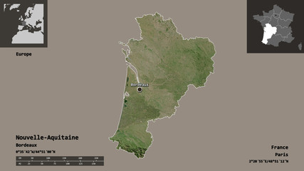 Nouvelle-Aquitaine, region of France,. Previews. Satellite