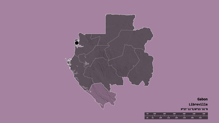 Location of Nyanga, province of Gabon,. Administrative