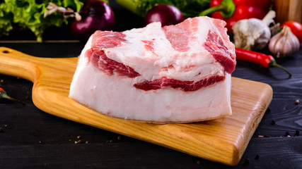 Big piece of fresh fat