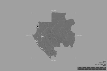 Regional division of Gabon. Bilevel