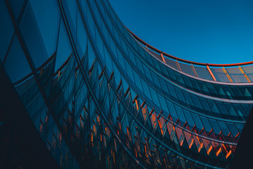 Abstract business modern city urban futuristic architecture background. Real estate concept, motion...