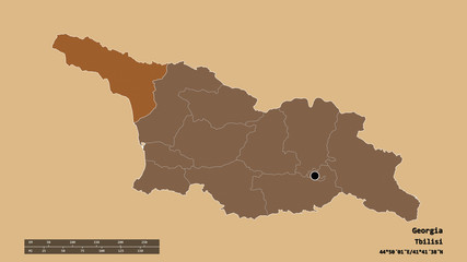 Location of Abkhazia, autonomous republic of Georgia,. Pattern