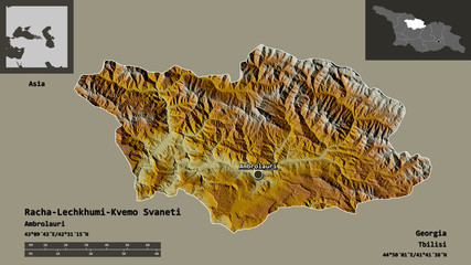 Racha-Lechkhumi-Kvemo Svaneti, region of Georgia,. Previews. Relief