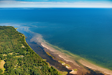 aerial view over the islands in Estona