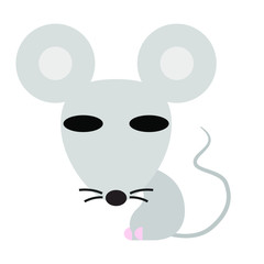 Icon-style Straight face animal (mouse)