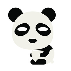 Icon-style Straight face animal (panda)