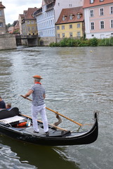 gondola on thr river in Bamberg, Germany © superpapero