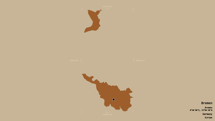 Bremen - Germany. Bounding box. Pattern