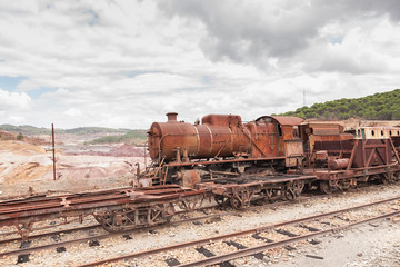 Fototapeta na wymiar The Riotinto, open mine pit in Spain