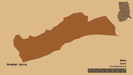 Greater Accra, region of Ghana, zoomed. Pattern