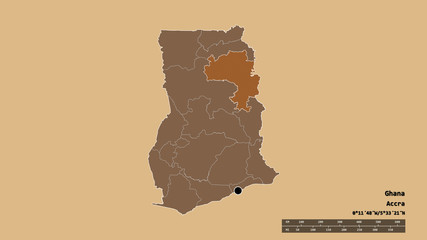 Location of Northern, region of Ghana,. Pattern