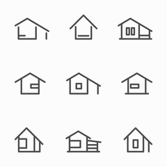 House icons set. Home symbol vector Illustration