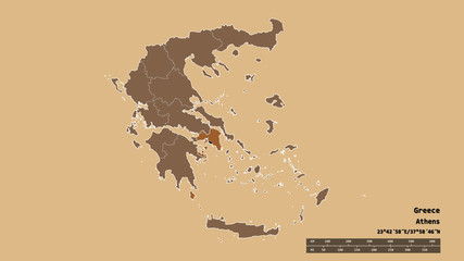 Location of Attica, decentralized administration of Greece,. Pattern